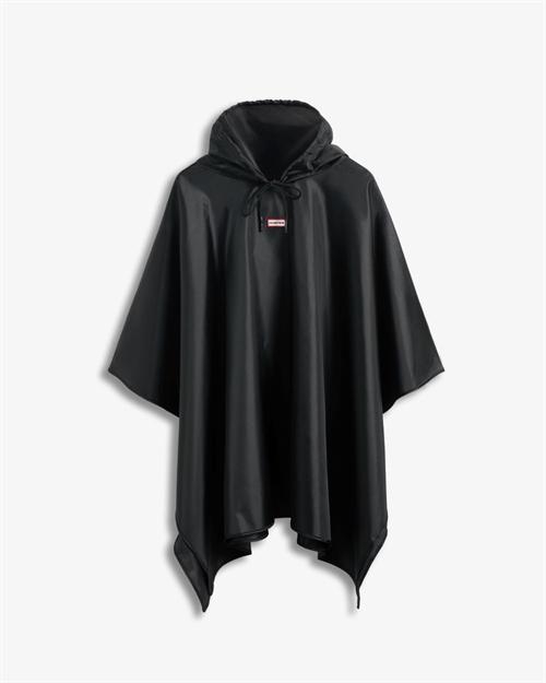 HUNTER PACKABLE PONCHO ONE SIZE BLACK